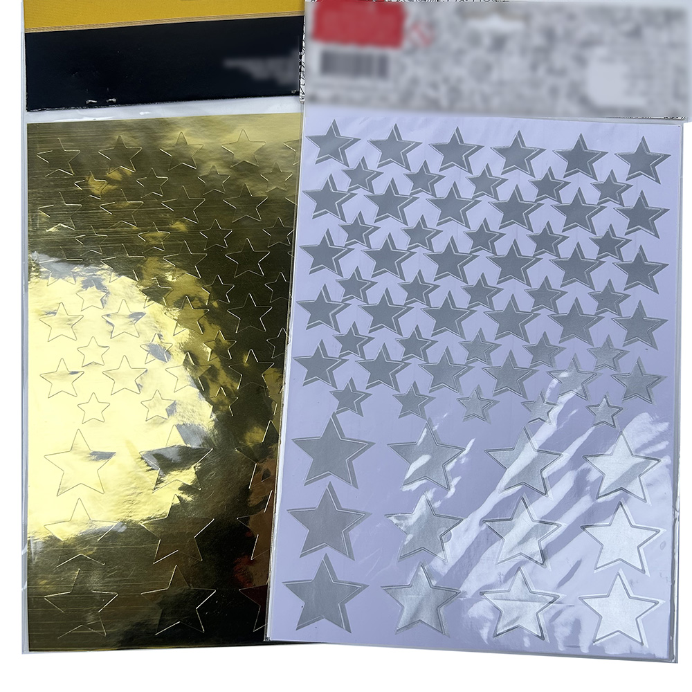Aluminum-Foil-Paper-Labels-With-Die-Cut-Star-Shape-4
